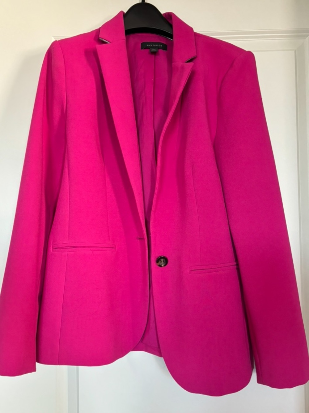 Ann Taylor Bright Fuchsia Single-Button Blazer